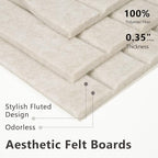 Felt Bulletin Board 47" x 24", Cork Board Alternative with 30 Push Pins - Image 4