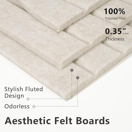 Felt Bulletin Board 47" x 24", Cork Board Alternative with 30 Push Pins - Image 4