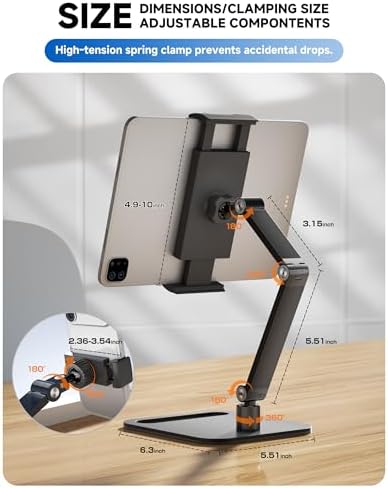 Portable Monitor Stand for 15.6'',17.3'', Tablet Stand Holder for iPad - Image 3