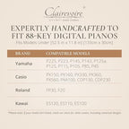 Digital Piano Cover for Yamaha - Piano Keyboard for P143, P225, P223, P145, P143, P125a, P125, P115, P105, P71, P45, Kawai ES120, PX150, Roland F-20 & More, Keyboard Cover, Ebony Black - Image 4