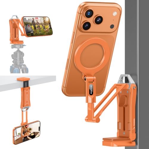 OMOTON TP02-Pro 5 in 1 Magnetic Phone Holder for Vlogging Essentials,Orange by OMOTON