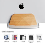 AFOOYO Vertical Laptop Stand - Wooden Adjustable Laptop Holder,Desktop Dock Compatible with All MacBook, Surface,Chromebook,Dell & More(Beechwood) - Image 2
