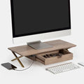 Anji Mountain Monitor Stand for Desk - Desktop Organizer & Laptop Riser, Ergonomic Monitor Riser, Space-Saving, Durable, Easy Assembly & Ideal for Home & Office,Biscotti, 24-Inch, Pro Edition by AnjiMountain