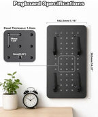 Keyboard Wall Mount Organizer with Metal Pegboard, Keyboard Display Rack - Image 3