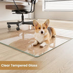 36"x46" Tempered Glass Chair mat for Carpet - Image 2