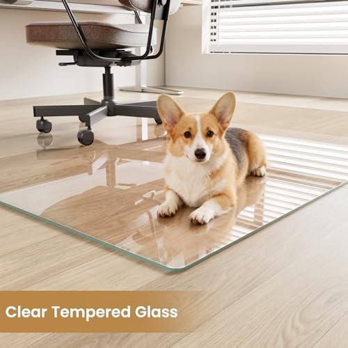 36"x46" Tempered Glass Chair mat for Carpet - Image 2