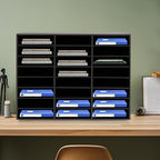 Mail Sorter Organizer, 24 Compartments Black Literature Organizer, Student Mailbox for Classroom, Desktop Paper Bill Organizer for Home, Office, School (24 Slots Black) - Image 3