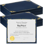 Fainne Certificate Holder Foil Border Bulk 8.5 x 11 Inch,150 Pcs by Fainne