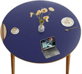 CENNBIE 54 Inches Round Cork Leather Dining Table Mat (Blue) by CENNBIE