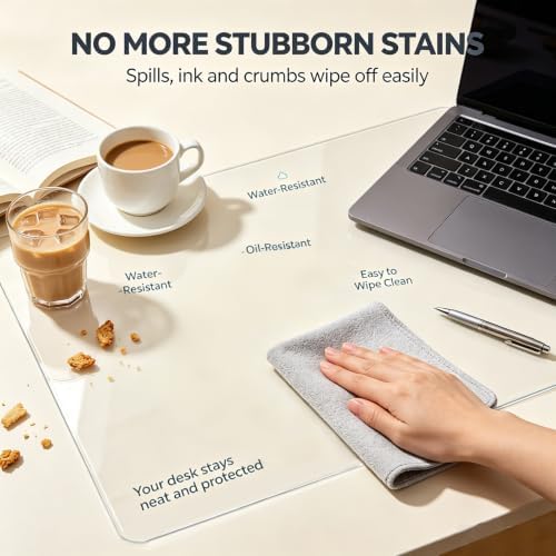 Clear Desk Mat, 13.7x31.5in PVC Desk Protector Pad,3mm - Image 5