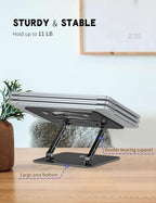 Z-Shaped Laptop Stand for Desk Fits 10"-16" Notebook, Black - Image 4