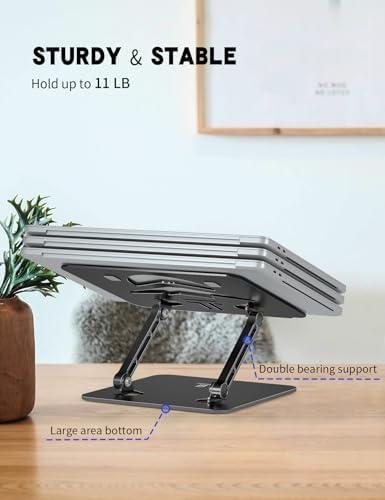Z-Shaped Laptop Stand for Desk Fits 10"-16" Notebook, Black - Image 4