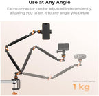 K&F CONCEPT 22" Magic Arm with Desk C-Clamp, Overhead Desk Camera Mount - Image 5