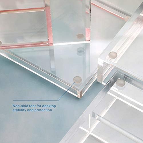 Clear Acrylic Desk Organizer 4-Piece Desk Kit + Free Complimentary Acrylic Ruler, Desktop Organization for Office or Home - Image 6