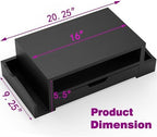 Simple Trending Wood Monitor Stand Riser, Desktop Oraganizer, Black - Image 6