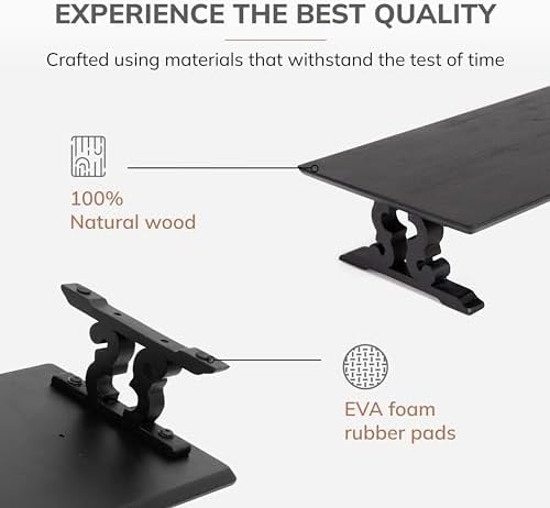 Anji Mountain Monitor Stand - Desktop Organizer & Laptop Riser, Ergonomic Monitor Riser, Space-Saving Monitor Stand for Desk, Durable Construction, Easy Assembly, Ideal for Home & Office - Image 6