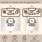 30"x48" Tempered Glass Office Chair Mat for Carpet & Hardwood Floor - Image 4