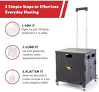 dbest Products Quik Cart 360 Collapsible Rolling Crate on Wheels - Black - Image 4