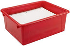 Storex Letter Size Deep Storage Tray – Organizer Bin for Classroom, Office and Home, Red, 5-Pack (62525A05C) - Image 5