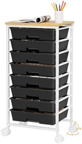 Homde Rolling Storage Drawer Cart: 8-Drawer Sort to Clear Desk & Dresser Clutter - Anti-Fall Smooth Glide Prevents Spill-Out During Daily Grab - Lockable Wheels Keep It Steady by Homde