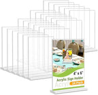 Dynta 24 Pack Acrylic Sign Holder 4x6 Picture Frame by Dynta
