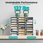 24 Slot Mail Sorter Organizer, Wood Literature Organizer Student Mailbox for Classroom, Desktop File Paper Storage Rack for Office Home School - 29" L×11.9”W×23.5“H (White, 24-Compartment-B) - Image 4