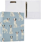 Dalmatian Dog Round Ring Binders 1.5 Inch 3 Ring Binder with Clipboard Holds 200 Sheets Office Home School - Image 2