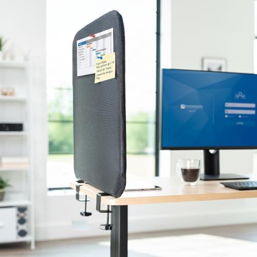 VIVO Black Clamp-on 24 x 24 in Stretched Fabric Privacy Panel, PP-1-S024G - Image 2