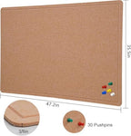 Large Cork Bulletin Board 48" x 36", Felt Pin Board, Ginger Yellow - Image 3