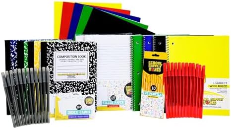 Elementary School Writing Bundle | Pallet (112 Boxes) - 51 Pieces per Box Back to School Essentials | Includes Composition Books, Loose Leaf Paper, Index Cards, 12 ct. Pens & More - Image 2