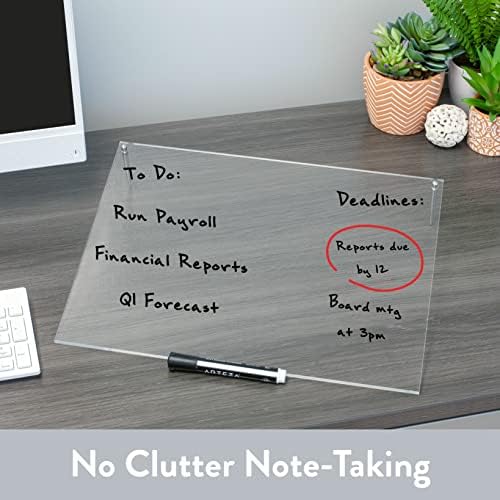 Desk Dry Erase Board with Erasable Marker, Angled Writing Tablet - Image 2