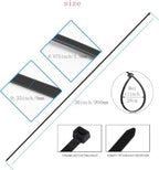 36 Inch Heavy Duty White Zip Ties 50 Pack, Industrial Nylon Cable Ties Extra Long Self-Locking Wire Ties for Automotive, Home, Garden & Electrical Use + 10 Bonus 8 Inch Black Releasable Zip Ties - Image 2