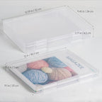 12 Packs A4 Paper Storage Boxes, 8.5 x 11 Plastic Portable Project Case for US letter Size and A4 paper, Plastic Multi-Purpose Thick Scrapbook Storage Box for Office - Image 2