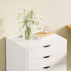 DUMOS 5 Drawer File Cabinet Mobile Vertical Filing Cabinet Wood Storage Dresser with Wheels Rolling Under Desk Printer Stand Organizer for Office Home Bedroom - Image 6