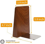 DRELIFAM Wood Handmade Heavy Duty Bookends for Shelves Decorative Book Ends to Hold Books for Office - Image 6