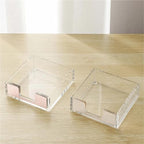 3Pcs Sticky Notes Memo Pad Holder Dispenser Rose Gold with Acrylic Clear Desk Supplies Organizer Accessories Office Notepad Holder(Marble gold) - Image 7