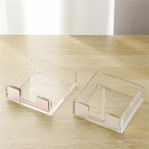 3Pcs Sticky Notes Memo Pad Holder Dispenser Rose Gold with Acrylic Clear Desk Supplies Organizer Accessories Office Notepad Holder(Marble gold) - Image 7