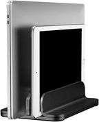 Aluminum Alloy Double Slot Storage Port Vertical Laptop Stand，laptop stand for desk，adjustable laptop stand，Applicable to all MacBook models - Image 3