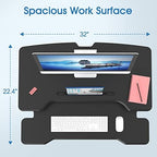 32" Standing Desk Converter, Quick Sit to Stand Desk Riser - Image 2