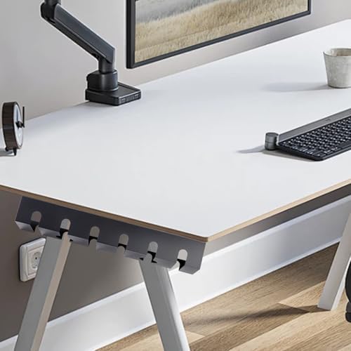 Cable Management Trays，and Wire Organizers, Suitable for Both Offices and Homes，Wall Mount Cable Management Rack, 2-Pack Metal Wire Organizer with Mounting Screws, Black，Under Desk - Image 6