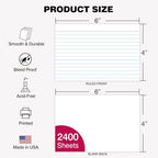 WritePads Index Cards Bulk, 2400 Flash Cards (24 Packs of 100), Wide Ruled Notecard, Blank Back Note Cards, Lined Flashcards for Studying School Home and Office, Made in USA (4x6) - Image 2