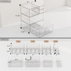 Clear 5-Drawer Stackable Desk Organizer Storage Set - Image 3
