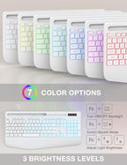 SABLUTE Wireless Keyboard with 7 Colored Backlit, Wrist Rest, 2.4G Lag-Free - Image 2