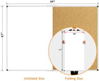XBoard Magnetic White Board and Bulletin Corkboard Combination, 60 x 48 Inch Foldable Dry Erase & Cork Combo Board for wall with Aluminum Frame, 5' x 4' Notice Memo Board Pin Vision Board - Image 3