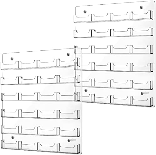 Lincia 2 Pcs Acrylic Business Card Holder, 45×40 cm, 24 Pockets by Lincia