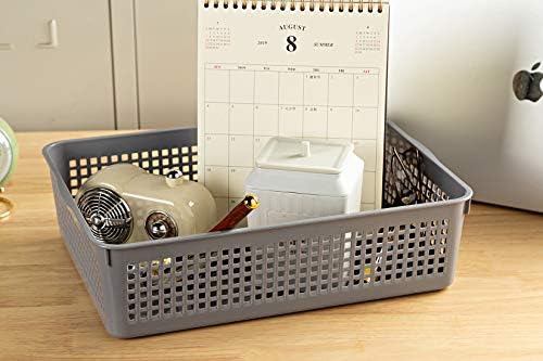 Aebeky A4 Size Plastic Paper Storage Trays,Desktop File Organizer Baskets,6-Packs (Grey) - Image 6