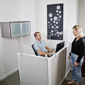 OBEX Acrylic Mounted Small Brackets Quality Desk Privacy Panel & Divider for Your Office Cubicle-Increase Separation & Improve Productivity, 12" x 66", Clear by OBEX