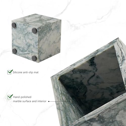 Real Luxurious Natural Marble Toothbrush Holder & Makeup Brush Organizer - Image 5