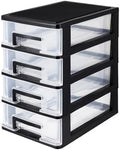 SEWACC 4-layer Plastic Drawers, Portable Storage Drawers Multi-functional Desk Storage Organizer by SEWACC