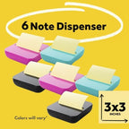 Post-It Pop-Up Note Fashion Dispenser, Assorted Colors (6 Pack) - Image 2
